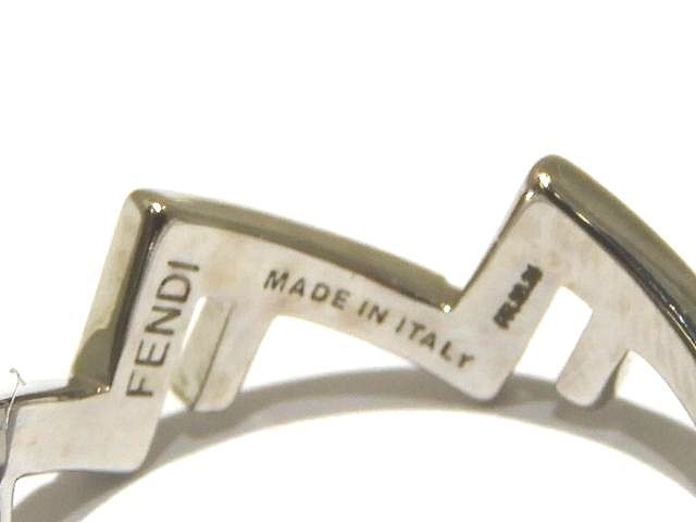 新品同様 FENDI フェンディ ファイブリング 指輪 S(#19) パラジウム