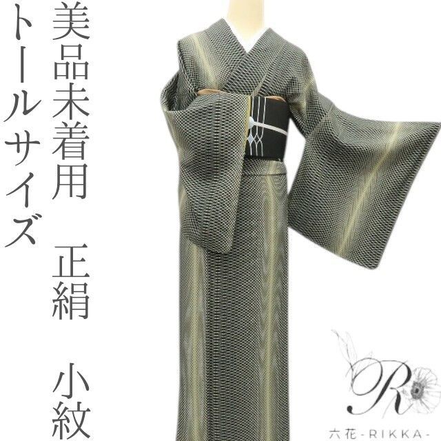 六花 RIKKA 未着用 正絹 トールサイズ 小紋 着物 A 4201