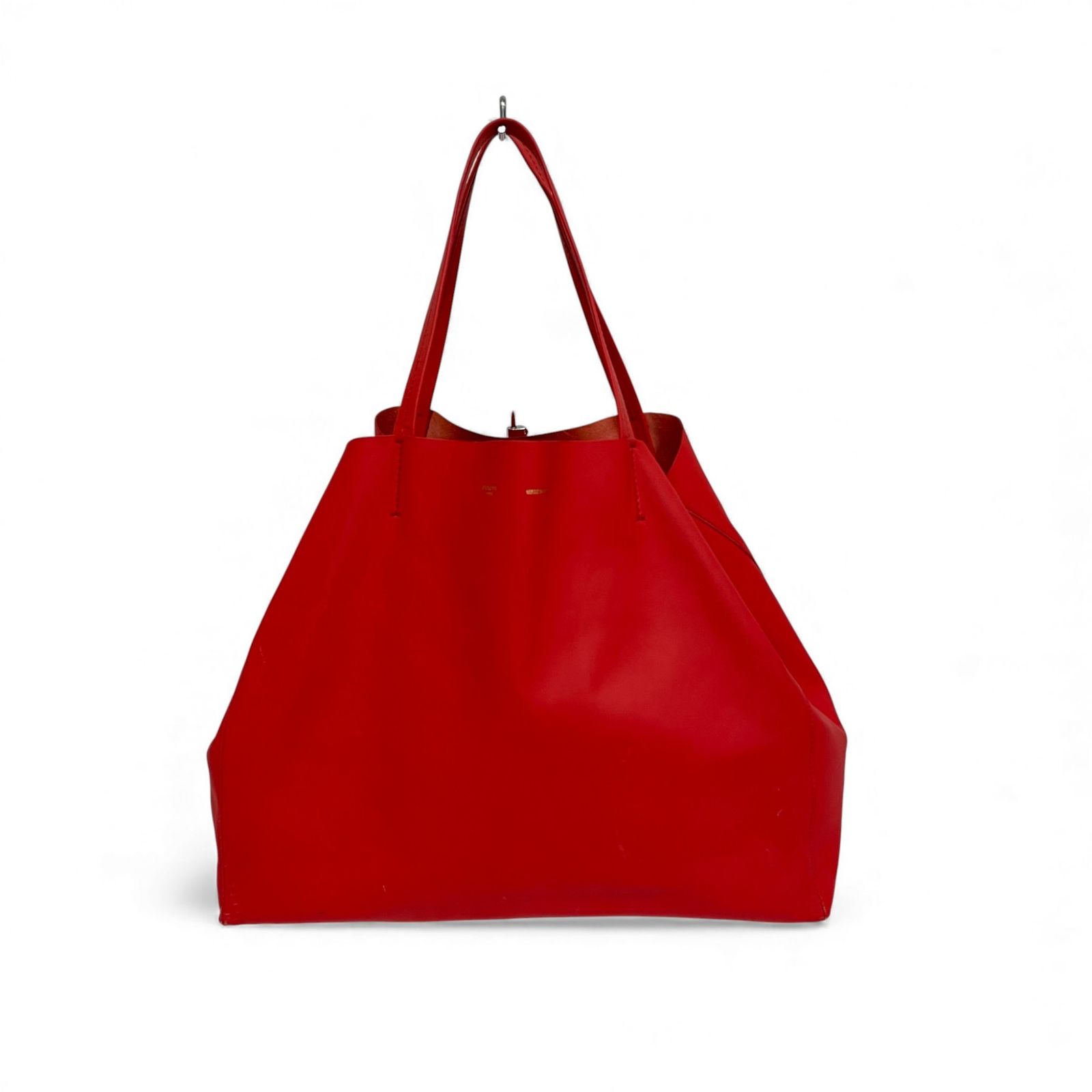 CELINE セリーヌ ホリゾンタルカバ トートバッグ レッドレザー - メルカリ