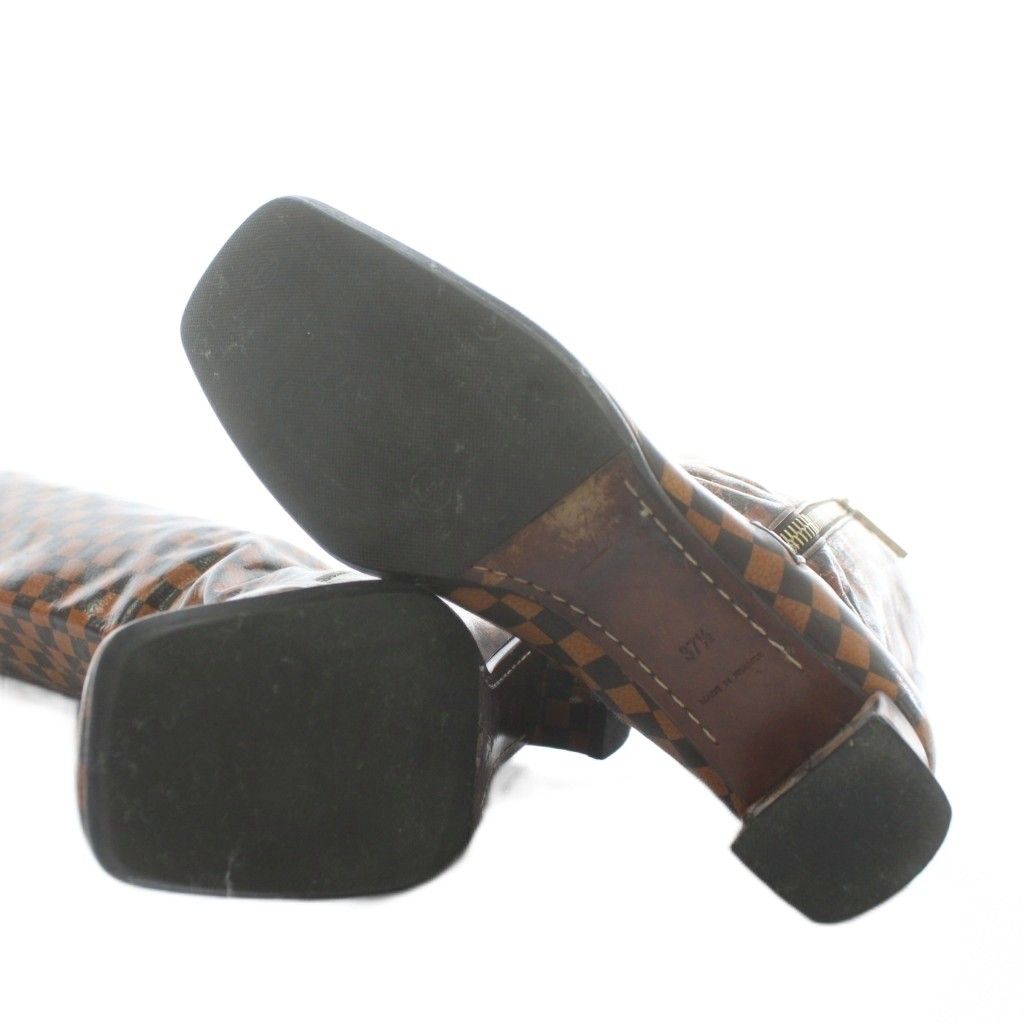 ルイヴィトン LOUIS VUITTON ロングブーツ レザー スクエアトゥ