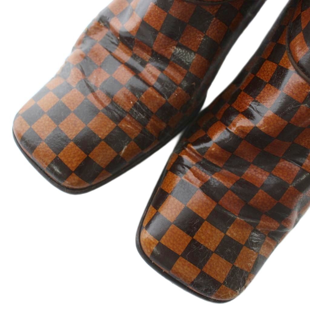 ルイヴィトン LOUIS VUITTON ロングブーツ レザー スクエアトゥ