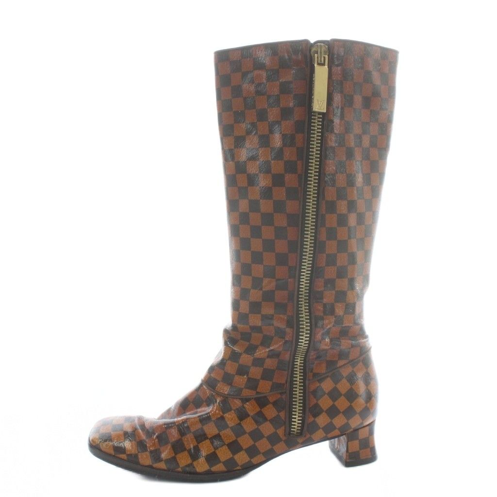 ルイヴィトン LOUIS VUITTON ロングブーツ レザー スクエアトゥ