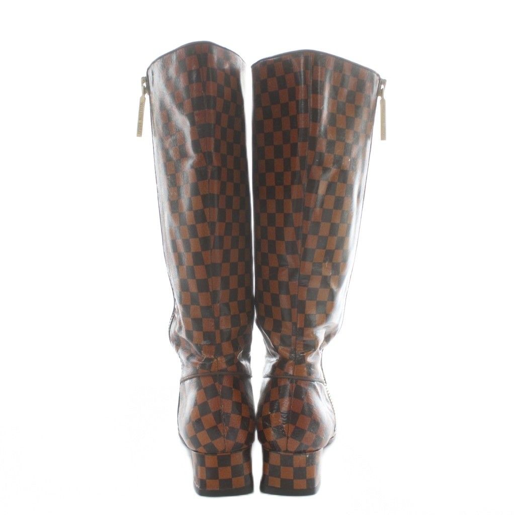 ルイヴィトン LOUIS VUITTON ロングブーツ レザー スクエアトゥ