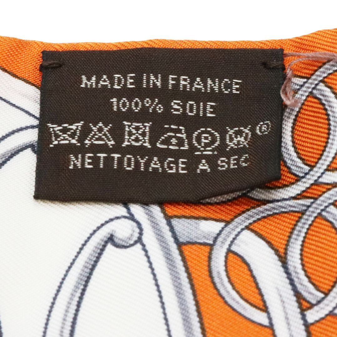  HERMES エルメス ツイリー リフトプロフィール ポティロン ベージュ グリス シルク ユニセックス ♥品 WA 51025 バンダナ スカーフ 小物