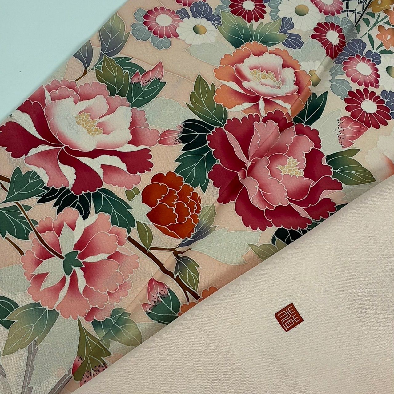 付下げ 加賀調友禅 裄66.5 紋無し 上品な染め 正絹 着物 MK-2434