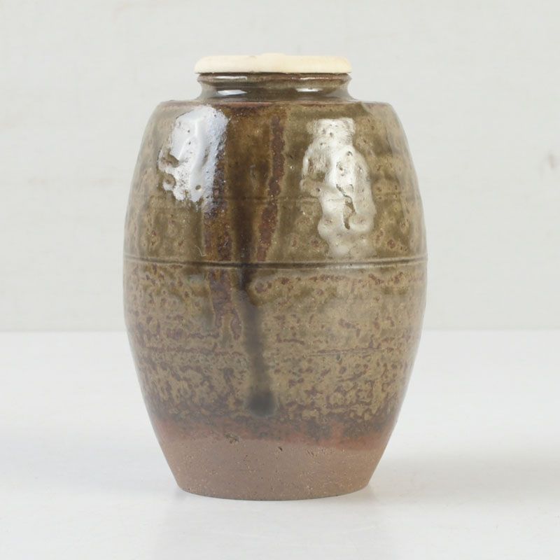 茶道具 丹波焼 尾中窯 市野信水造 肩衛茶入 仕覆付 共箱 V S508 - メルカリ