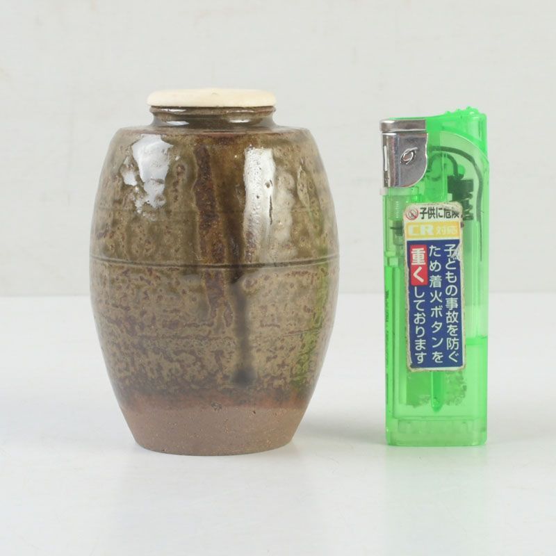 茶道具 丹波焼 尾中窯 市野信水造 肩衛茶入 仕覆付 共箱 V S508 - メルカリ