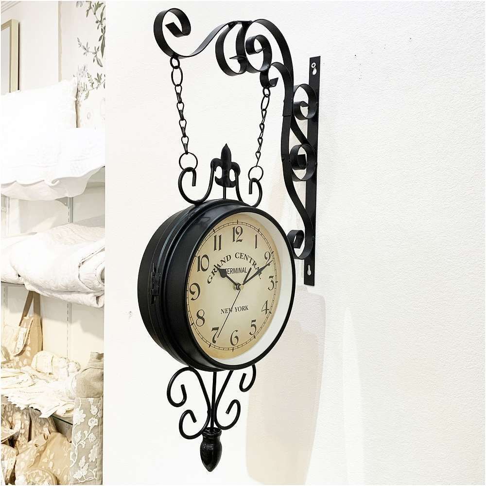 漆黒が紡ぐ時の物語 - クラシックステーションクロック ブラック