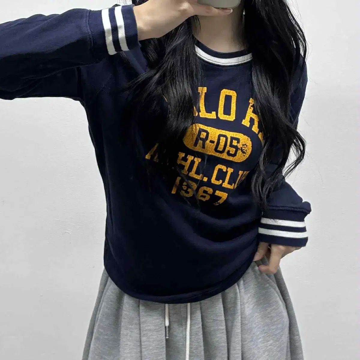 ポロ ラルフローレン ネイビー RL アセンティック ピンターカル スウェットシャツ スウェット L