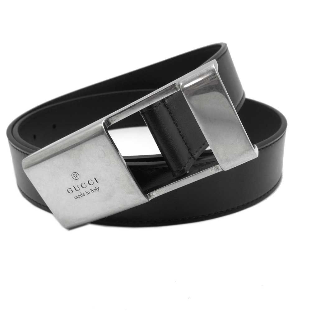 グッチ ベルト GUCCI CINTURE UOMO レザー アンティーク調金具 紳士ベルト 793761 0 YA X 1000 ブラック アウトレット メンズ