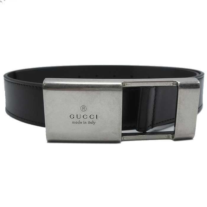 グッチ ベルト GUCCI CINTURE UOMO レザー アンティーク調金具 紳士ベルト 793761 0 YA X 1000 ブラック アウトレット メンズ