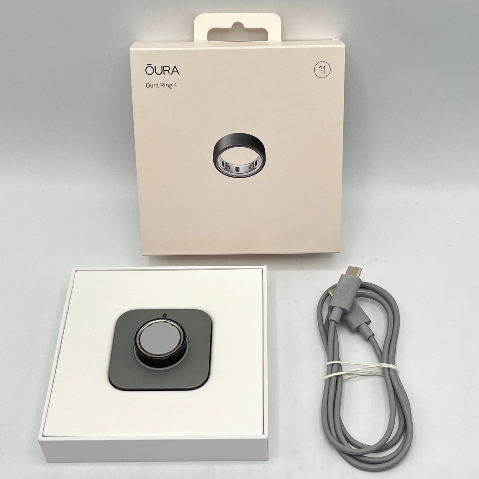 Oura Ring 4 JZ 90 54218 11 シルバー US 11号 スマートリング オーラリング 本体