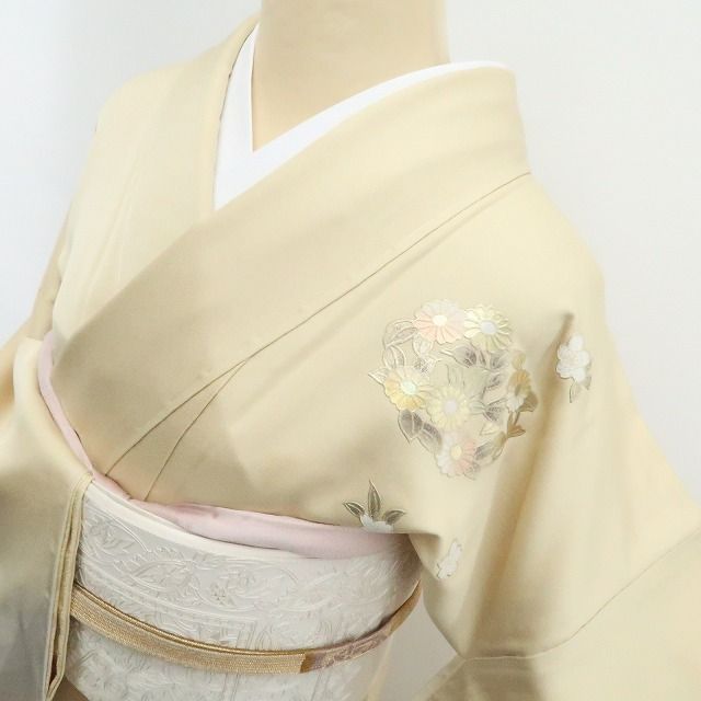 ❁tomihisa❁新品 金彩友禅 和田光正 落款 着物 正絹 仕付け糸付”晴れ