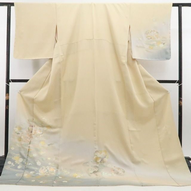 ❁tomihisa❁新品 金彩友禅 和田光正 落款 着物 正絹 仕付け糸付”晴れ