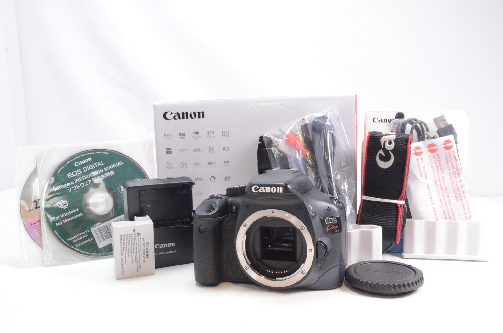 元箱 説明書付き実用品 Canon キャノン EOS Kiss X 4 ボディ デジタル一眼レフカメラ