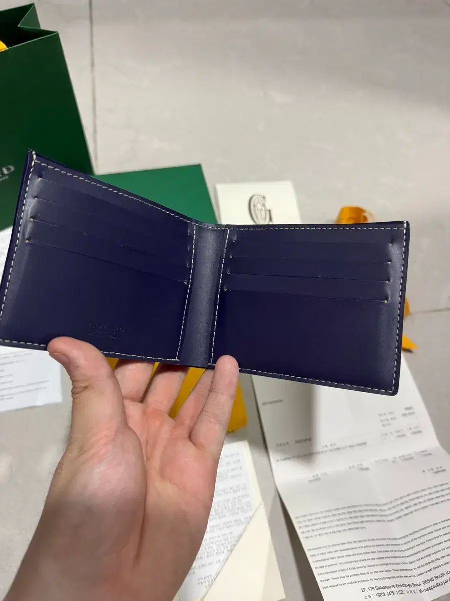 フルセット 25年式 ゴヤール BIGトゥワール ネイビー 二つ折り財布