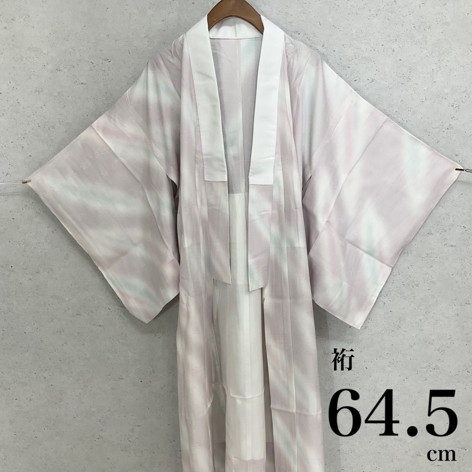 kimono+one◇未使用同然◇長襦袢◇仕付け糸付き◇単衣◇袖無双◇白半衿