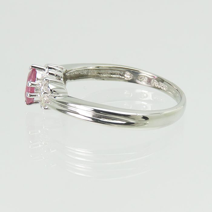 Pt850 0.38ctルビー リング】約3.6g 12.5号 ダイヤモンド ソーティング