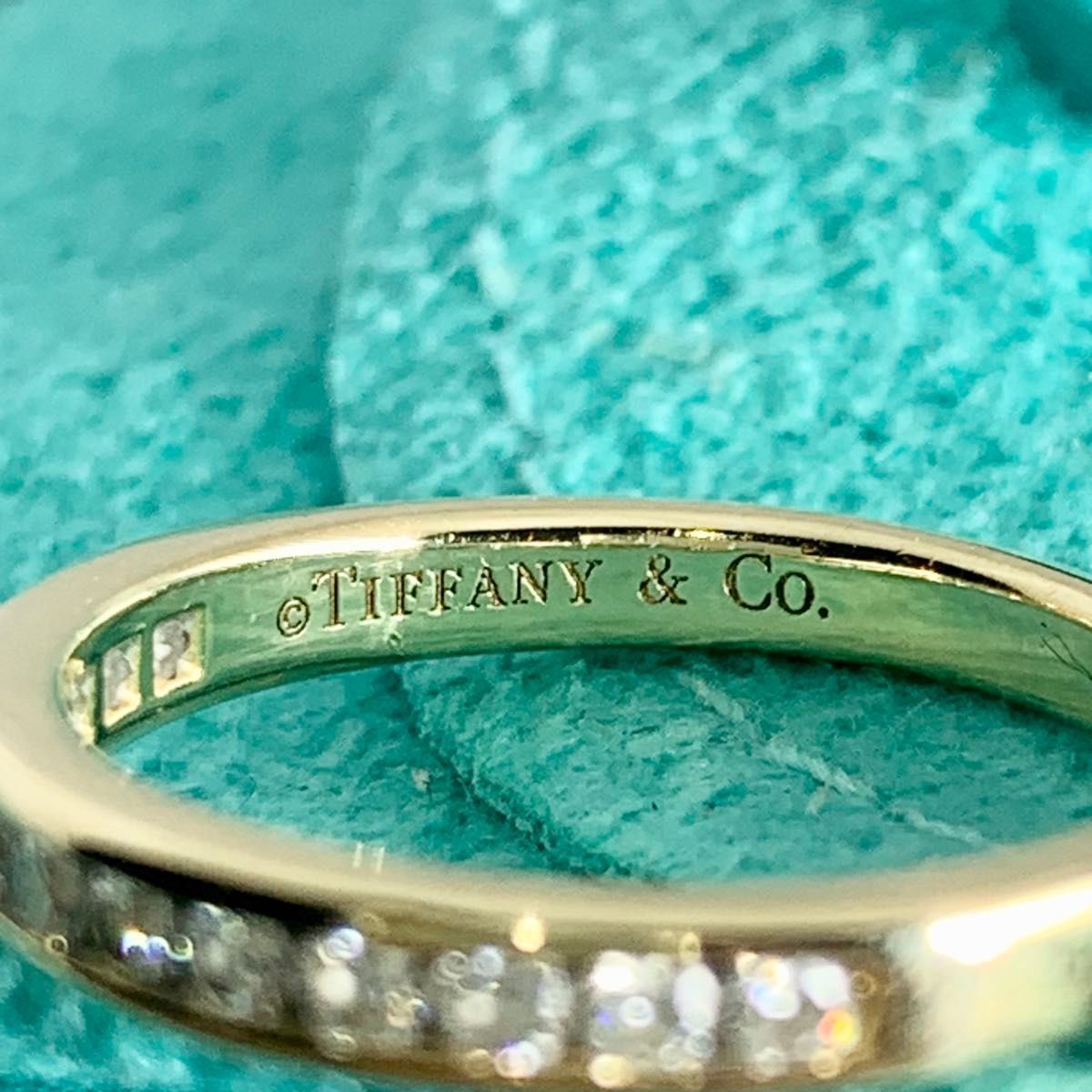 TIFFANYダイヤモンドハーフエタニティリング13号 ティファニー 13P ダイヤ YG 750 ハーフエタニティ リング WO6e - メルカリ