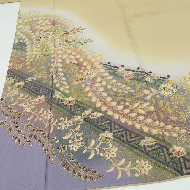 ぽんたまる気美品 正絹 翠山工房 桐屋の辻が花 トール訪問着 A3867 2547f7163b237505401527cc0d3370