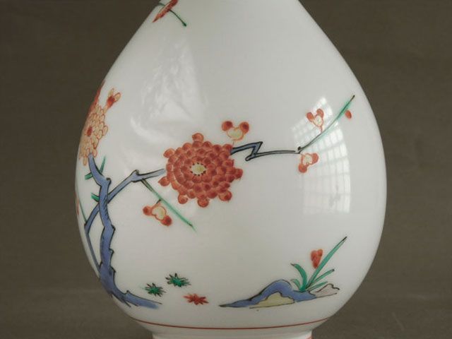 十三代 酒井田 柿右衛門 錦 梅鳥文 花瓶 花入 - メルカリ