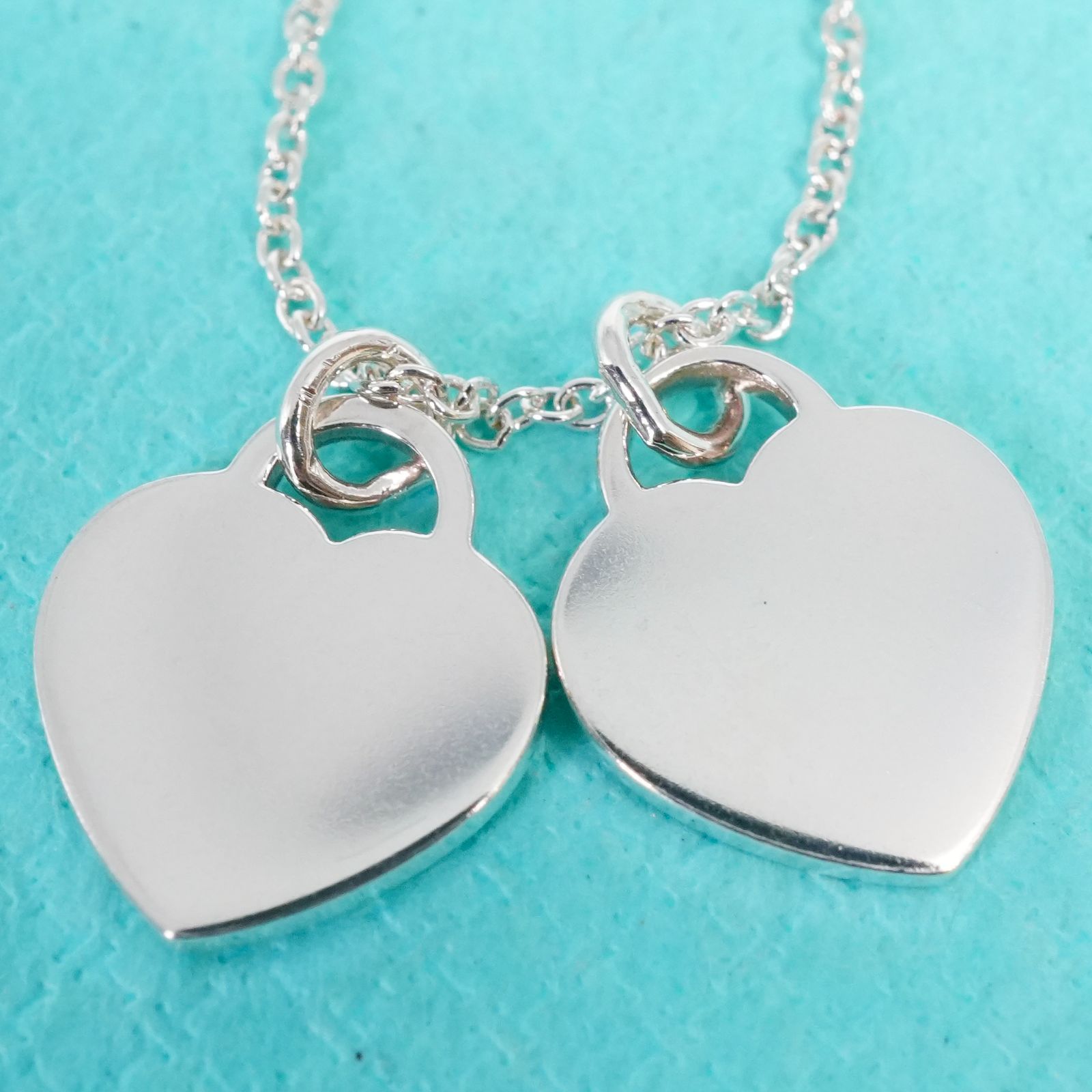 極美品 ティファニー リターントゥ ダブル ハート ネックレス/25-2149S
