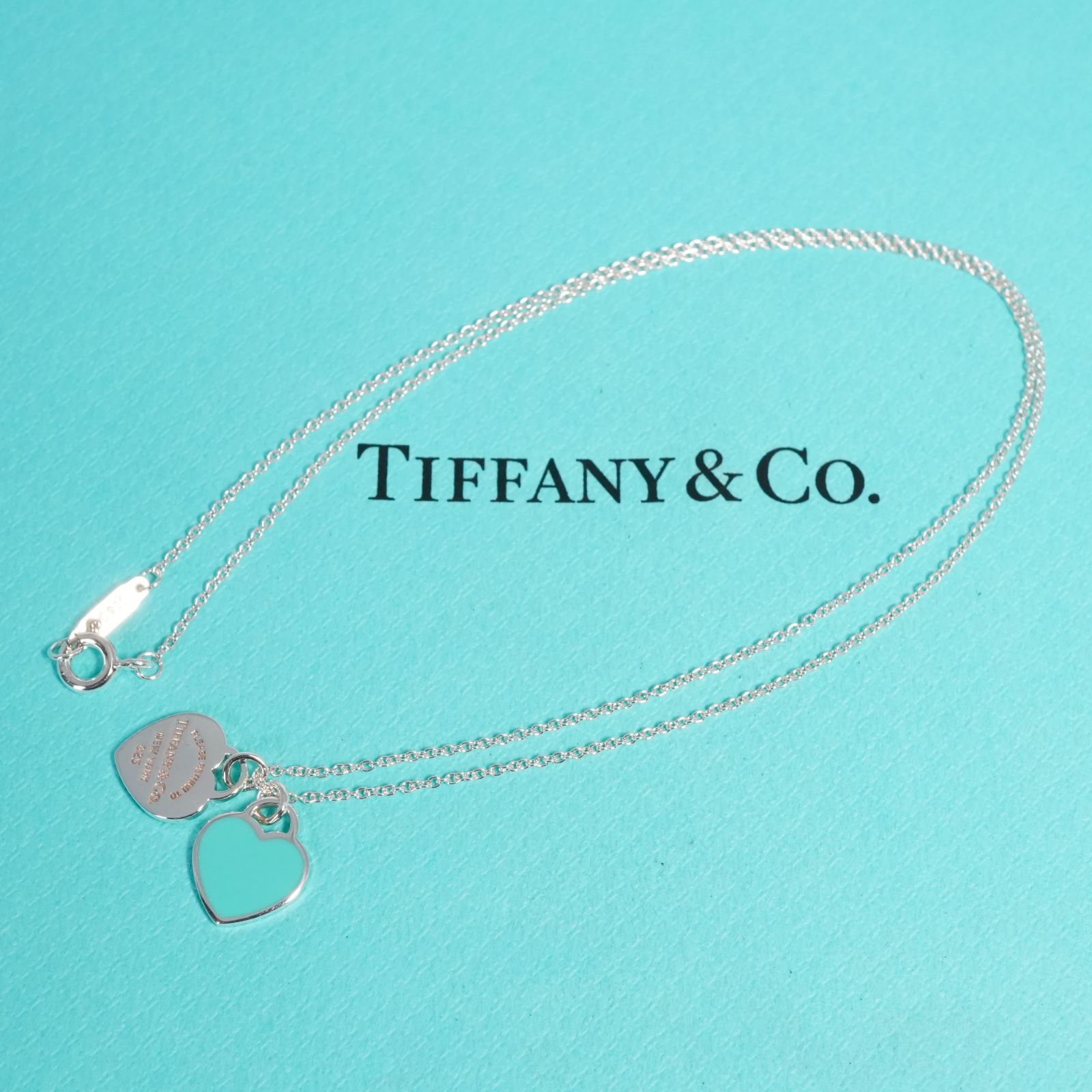 極美品 ティファニー リターントゥ ダブル ハート ネックレス/25-2149S