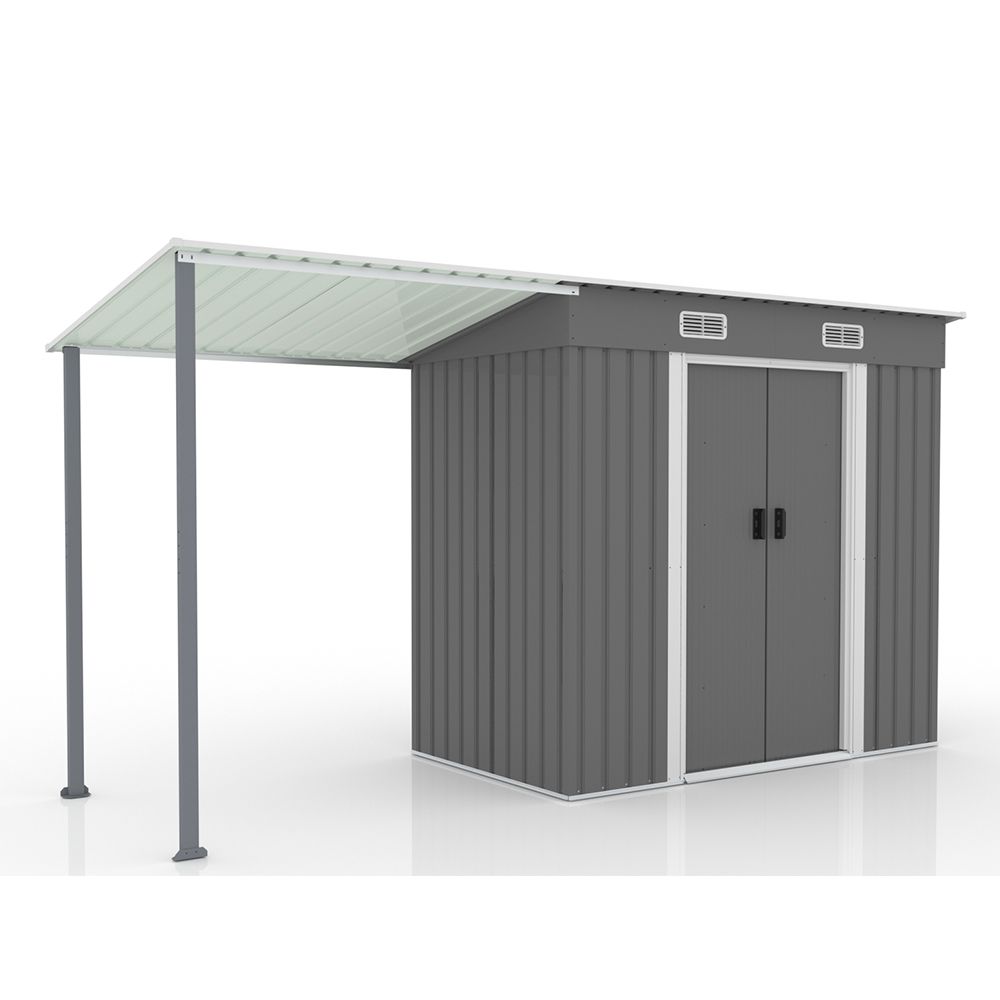 物置 屋外 大型 倉庫 大型物置 戸外収納庫 防水 耐侯 収納 ガーデン 庭 田畑 農場 頑丈 大容量 スチール 引き戸 換気口付き 床なし