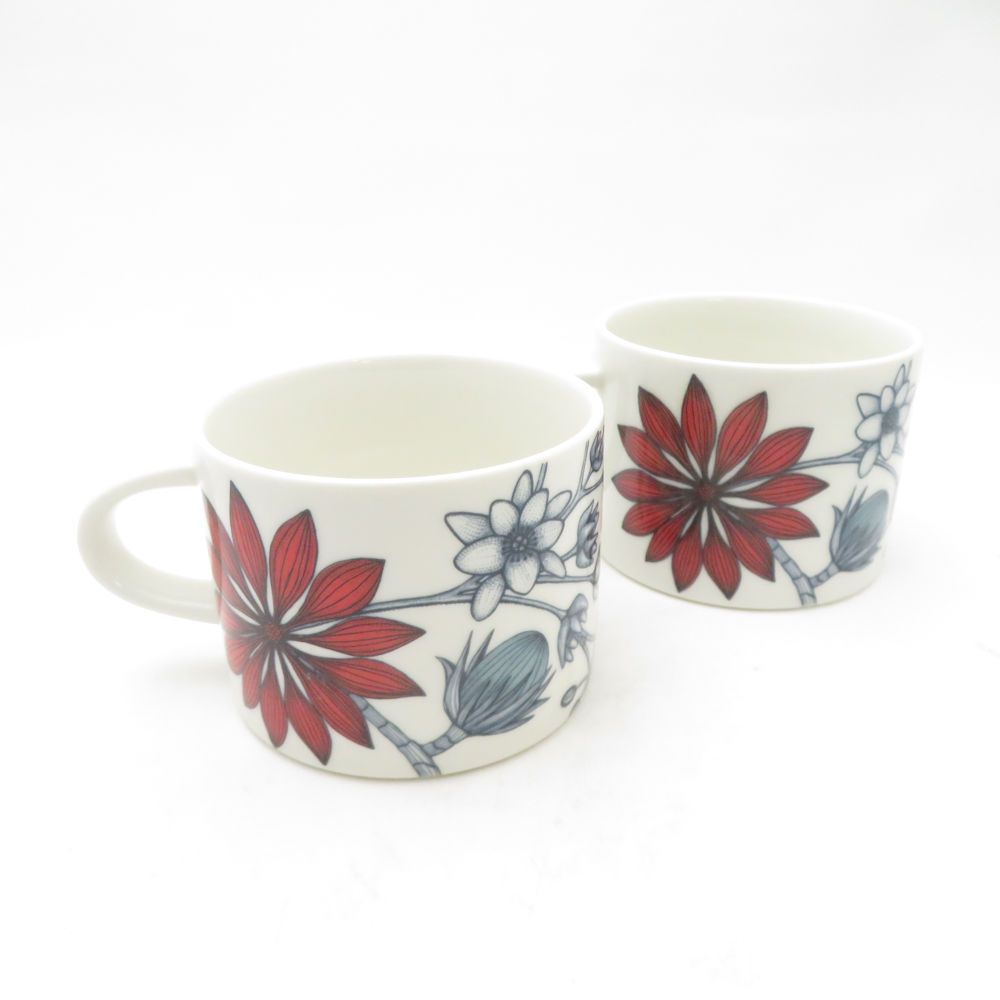 ARABIA アラビア ルノ サマーレイ ティーカップ 2点 ペア 北欧 フィンランド 王冠ロゴ