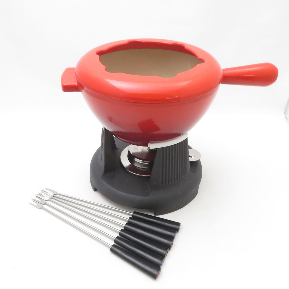 美品 Le Creuset ルクルーゼ フォンデュセット 0.7L/20cm 片手鍋