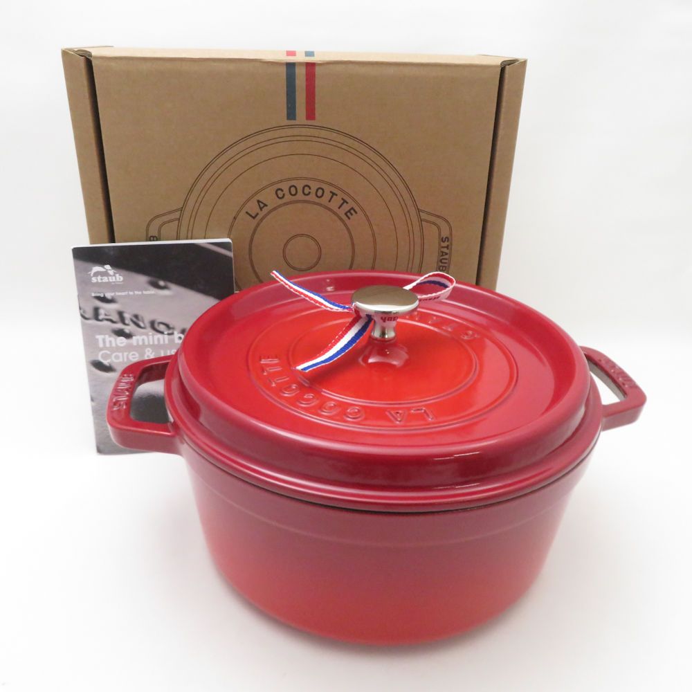 未使用 STAUB ストウブ ピコ ココットラウンド 両手鍋 24cm 3.8L