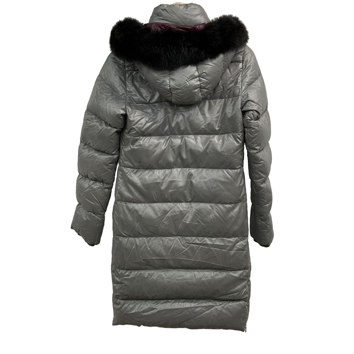 デュベティカ ダウンコート サイズ38 S レディース Deneb デネブ ライトグレー×ボルドー