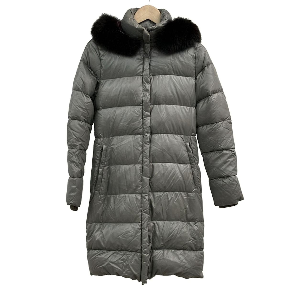 デュベティカ ダウンコート サイズ38 S レディース Deneb デネブ ライトグレー ボルドー