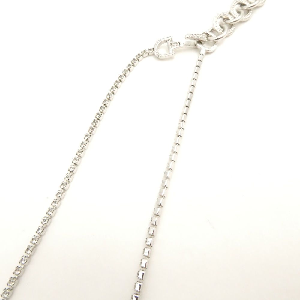 美品 高品質 Christian Dior ディオール ラインストーン ネックレス
