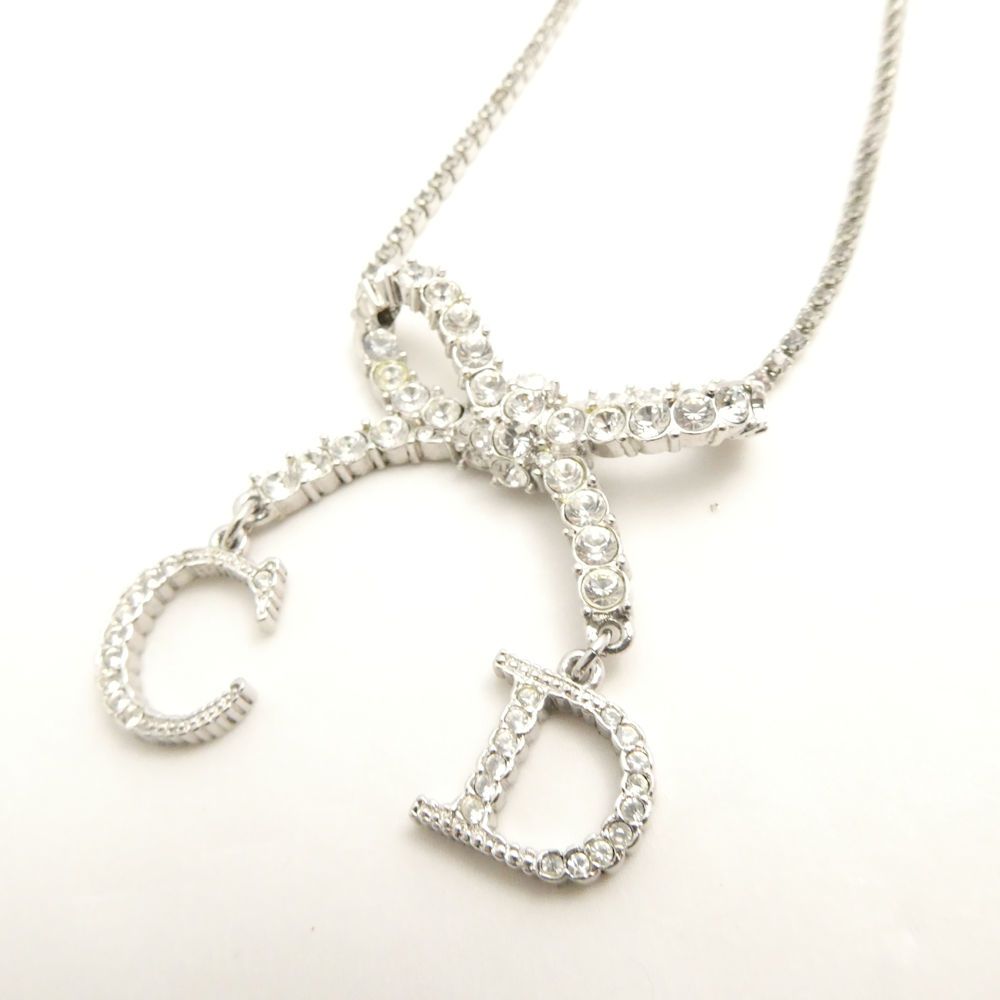 美品 高品質 Christian Dior ディオール ラインストーン ネックレス
