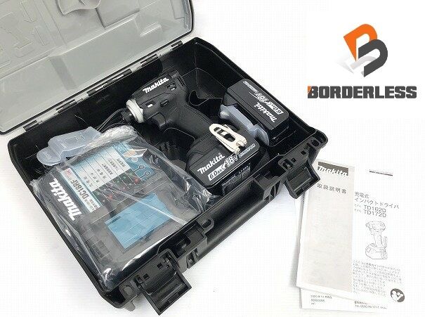 makita マキタ 18 V 充電式インパクトドライバ 黒 バッテリー 6.0 Ah 充電器 ケース付き