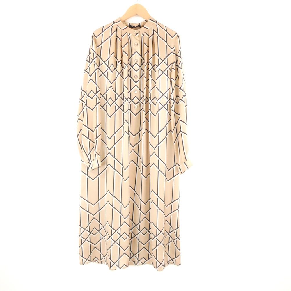 美品 Aquascutum アクアスキュータム クロスプリントドレス ワンピース