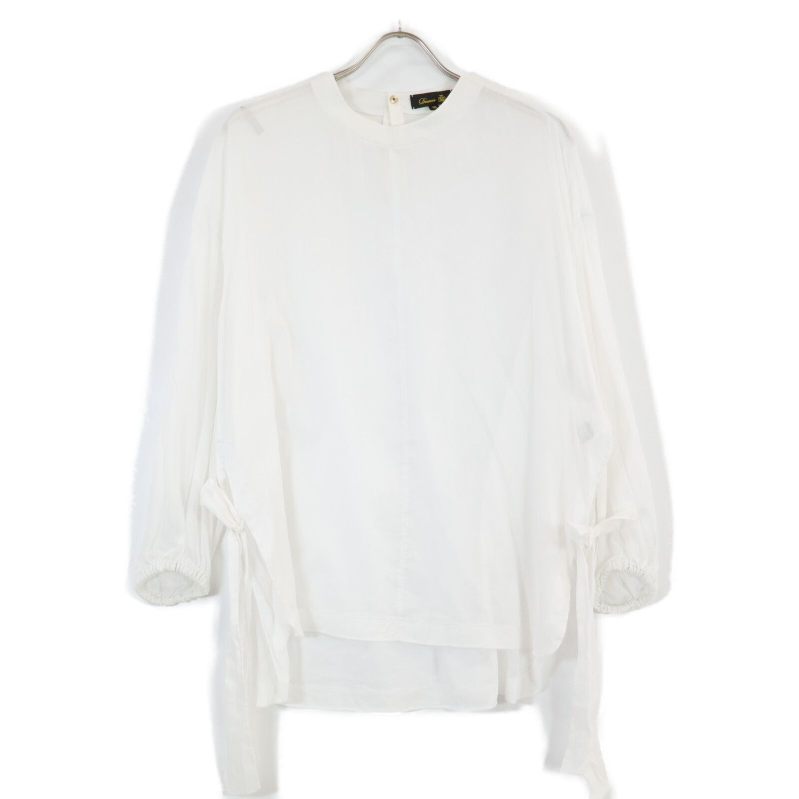 DRAWER ドゥロワー ｼｰｽﾙｰ ﾌﾟﾙｵｰﾊﾞｰ ﾘﾎﾞﾝﾃﾞｻﾞｲﾝ ﾌﾞﾗｳｽ ｼｬﾂ 36