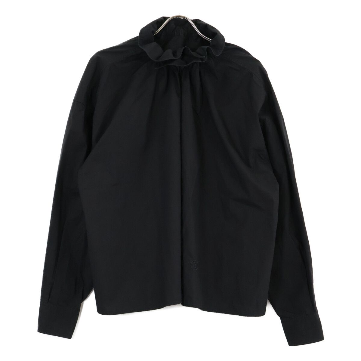 MM 6 エムエムシックス 20 AW ﾌﾞﾗｯｸ ｼｬｰﾘﾝｸﾞｶﾗｰﾌﾞﾗｳｽ S