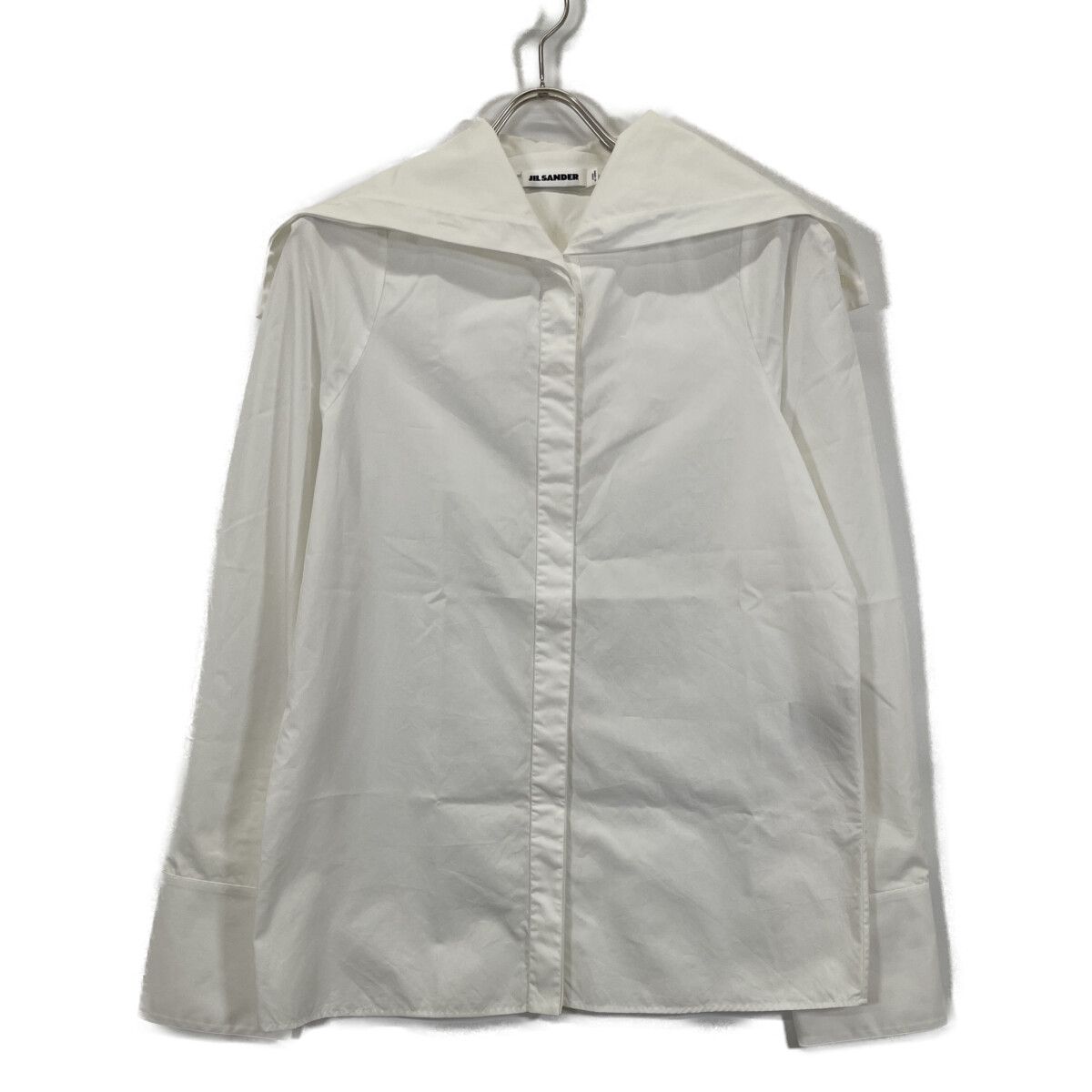 JIL SANDER ジルサンダー 18年 ﾎﾜｲﾄ ｾｰﾗｰｶﾗｰｼｬﾂﾌﾞﾗｳｽ 36