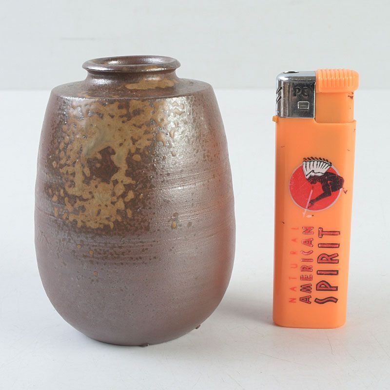 茶道具 備前焼 木村陶峰造 肩衝茶入 仕覆付 共箱 V S518 - メルカリ