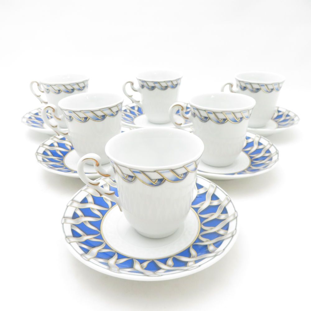 Richard Ginori リチャードジノリ フィオッコグレース デミタスカップ＆ソーサー 6客 セット 珈琲 エスプレッソ テーブルウェア