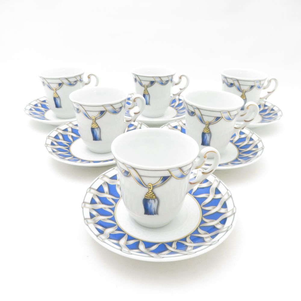 Richard Ginori リチャードジノリ フィオッコグレース デミタスカップ＆ソーサー 6客 セット 珈琲 エスプレッソ テーブルウェア