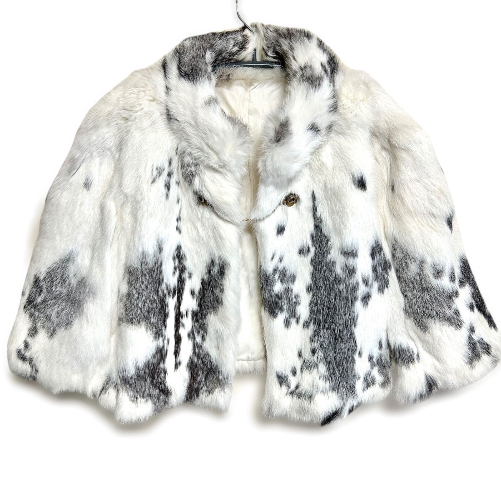 ◎価格交渉OK◎【美品】ラビットファー ポンチョ ケープ 毛皮 リアル