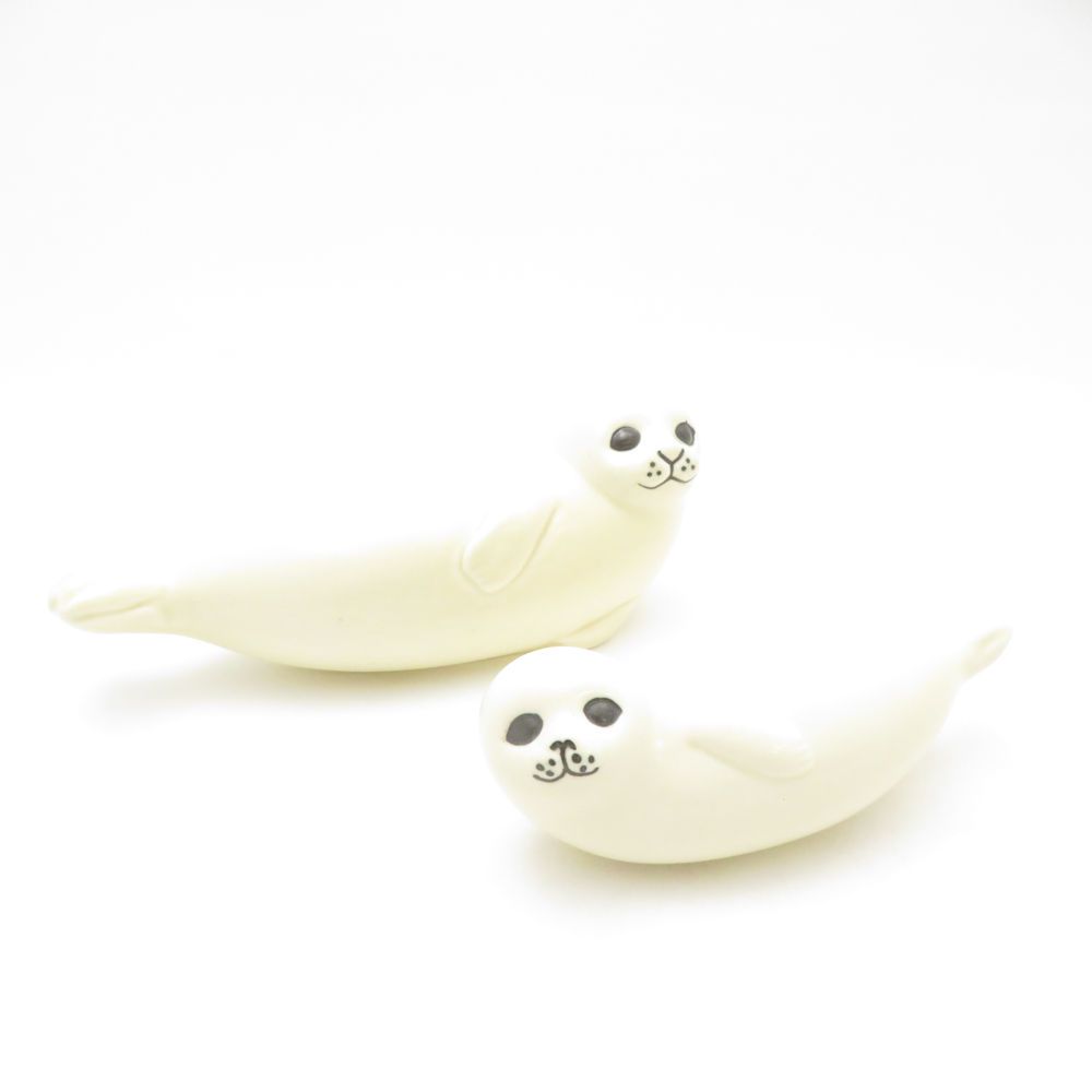 美品 Lisa Larson リサラーソン SEAL アザラシ フィギュリン 2点 SM
