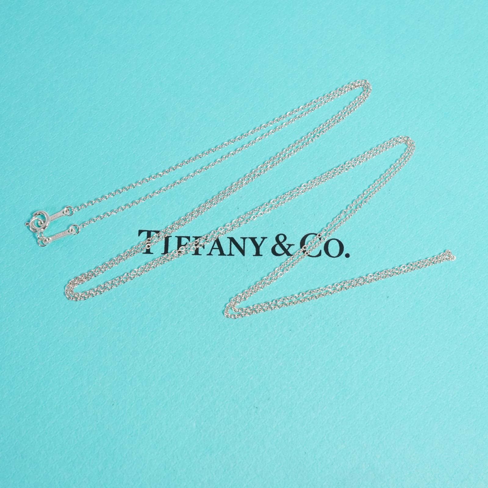 極美品76cm ティファニー シルバー ロングチェーン ネックレス25-2252