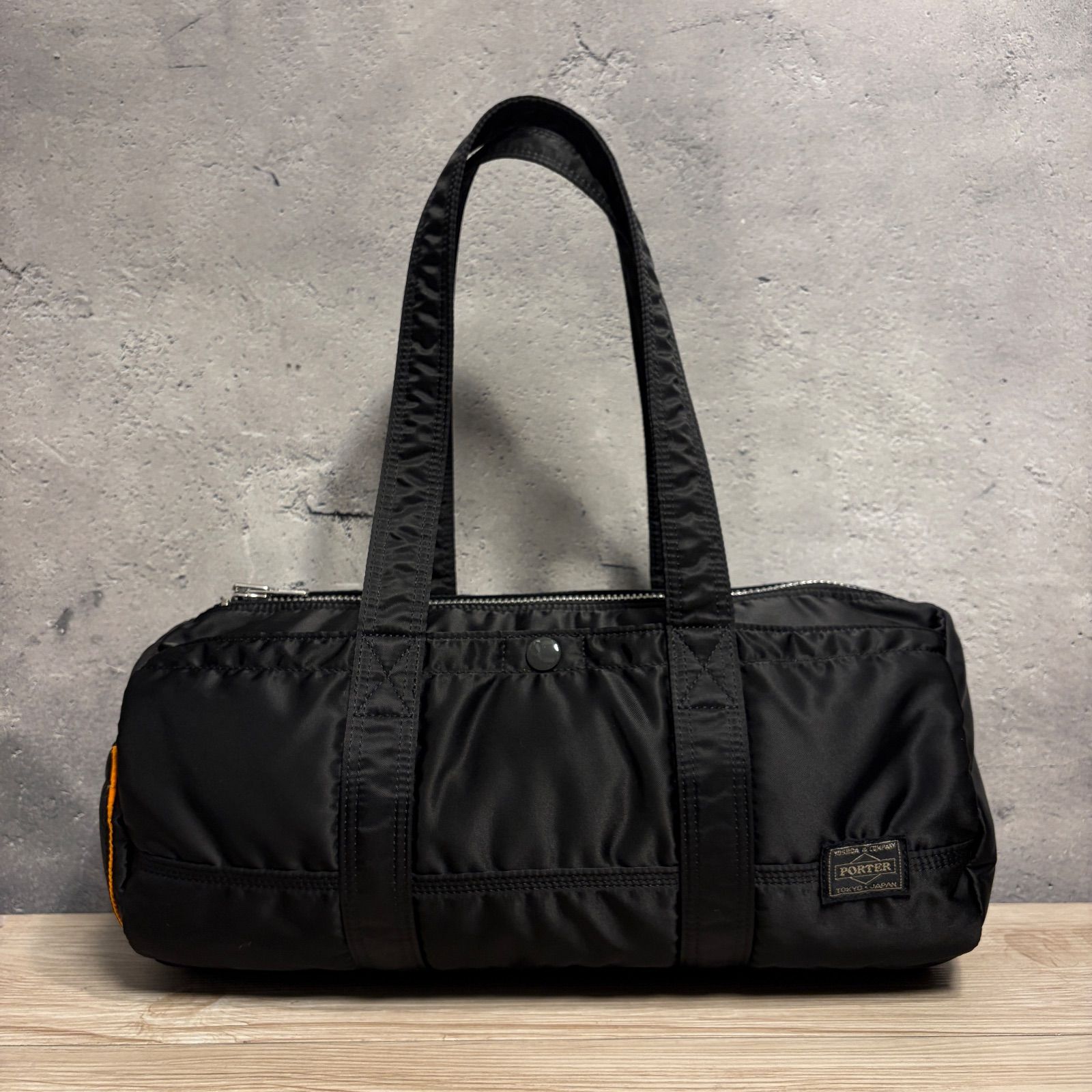 PORTER ポーター タンカー ミニボストンバッグ ミニドラム ブラック ナイロン ミニボストン ハンドバッグ 軽量 通勤 通学 古着 ビンテージ メンズ レディース