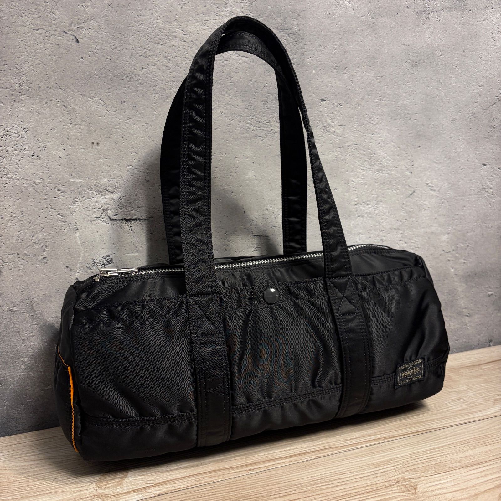 PORTER ポーター ミニボストン ドラム ハンドバック タンカー ナイロン PORTER ポーター タンカー ミニボストンバッグ ミニドラム ブラック