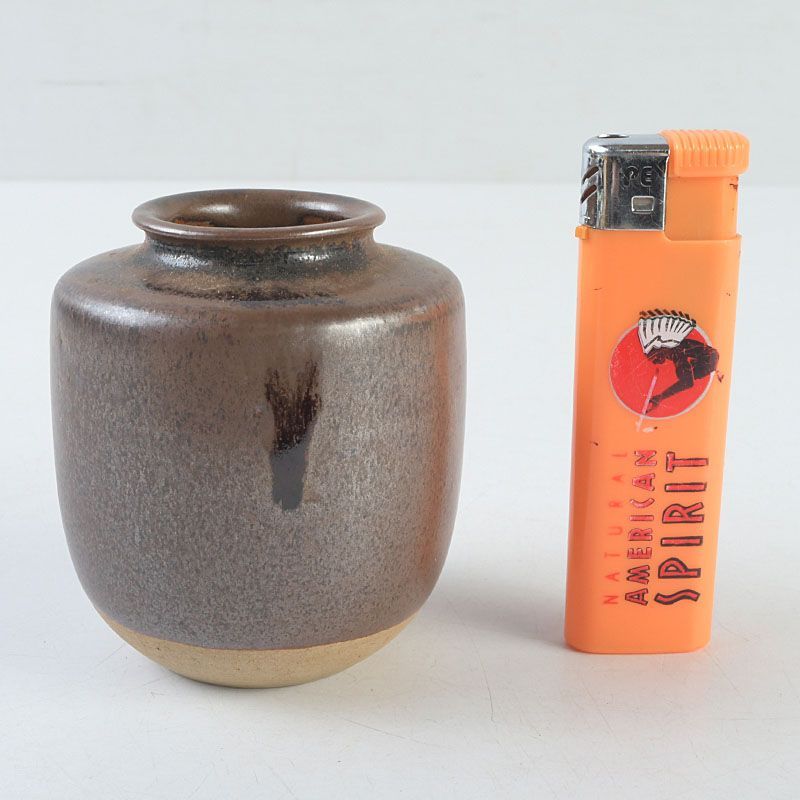 茶道具 尾戸焼 土居庄次作 肩衝茶入 仕覆付 共箱 V S519 - メルカリ