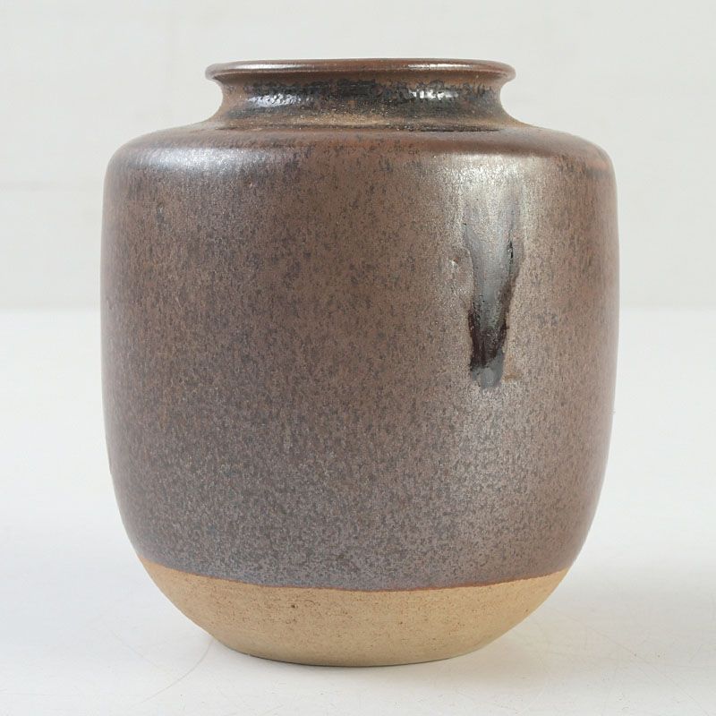 茶道具　尾戸焼　土居庄次造　肩衝茶入　仕覆付　共箱　V　6974 茶道具 尾戸焼 土居庄次作 肩衝茶入 仕覆付 共箱 V S519 - メルカリ